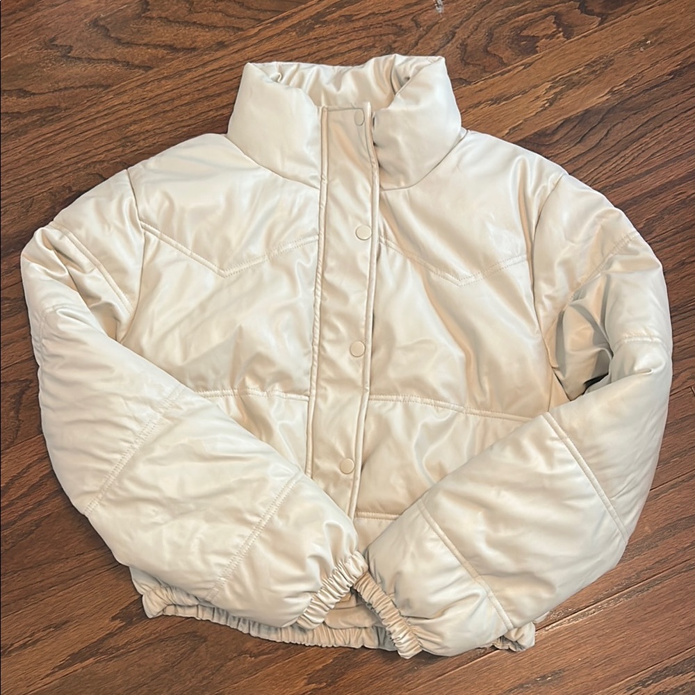 Women's Cream Puffer Jacket